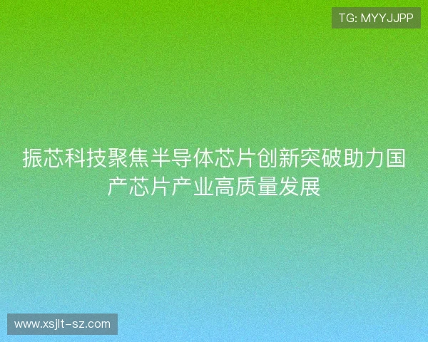 振芯科技聚焦半导体芯片创新突破助力国产芯片产业高质量发展